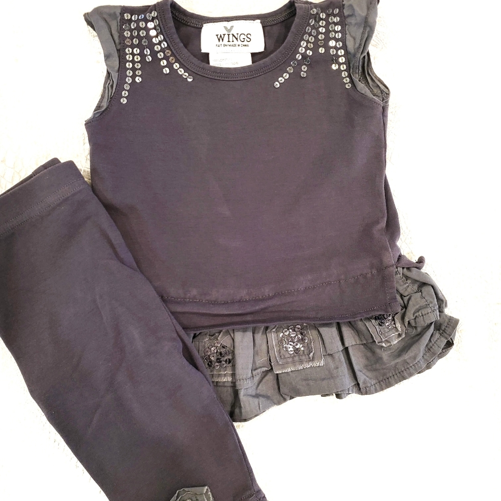 4for$20!! Sequin/Ruffle dressy outfit for baby girl 6m